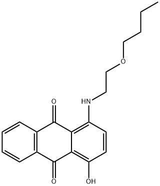 1-[(2-ブトキシエチル)アミノ]-4-ヒドロキシ-9,10-アントラセンジオン 化学構造式