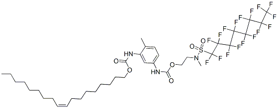 (Z)-octadec-9-enyl [5-[[[2-[[(perfluorooctyl)sulphonyl]methylamino]ethoxy]carbonyl]amino]-o-tolyl]carbamate Structure
