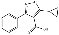 4-Isoxazolecarboxylic  acid,  5-cyclopropyl-3-phenyl- Structure