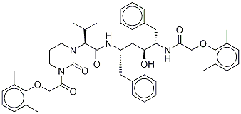 (αS)-3-[2-(2,6-DiMethylphenoxy)acetyl]-N-[(1S,3S,4S)-4-[[2-(2,6-diMethylphenoxy)acetyl]aMino]-3-hydroxy-5-phenyl-1-(phenylMethyl)pentyl]tetrahydro-α-(1-Methylethyl)-2-oxo-1(2H)-pyriMidineacetaMide Structure