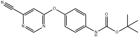 TERT-BUTYL 4-(6-CYANOPYRIMIDIN-4-YLOXY)PHENYLCARBAMATE|(4-((6-氰基嘧啶-4-基)氧基)苯基)氨基甲酸叔丁酯