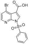 1H-Pyrrolo[2,3-b]pyridine-3-carboxylic acid, 4-bromo-1-(phenylsulfonyl)- Struktur