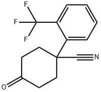 4-氧代-1-(2-(三氟甲基)苯基)环己烷-1-甲腈, 943326-34-9, 结构式