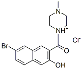 1-[(7-bromo-3-hydroxy-2-naphthyl)carbonyl]-4-methylpiperazinium chloride Structure
