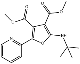 3,4-Furandicarboxylic  acid,  2-[(1,1-dimethylethyl)amino]-5-(2-pyridinyl)-,  3,4-dimethyl  ester,943432-16-4,结构式