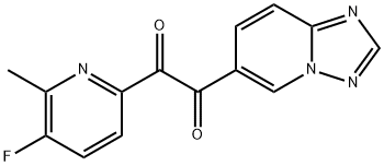 1,2-Ethanedione, 1-(5-fluoro-6-Methyl-2-pyridinyl)-2-[1,2,4]triazolo[1,5-a]pyridin-6-yl- Structure