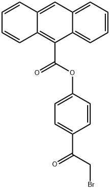 α-ブロモ-p-[[(アントラセン-9-イル)カルボニル]オキシ]アセトフェノン 化学構造式