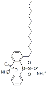 dodecyl(sulphophenoxy)benzenesulphonic acid, ammonium salt 化学構造式