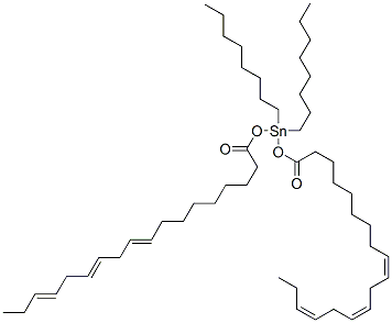bis(octadeca-9(Z),12(Z),15(Z)-trienoyloxy)dioctylstannane  Structure