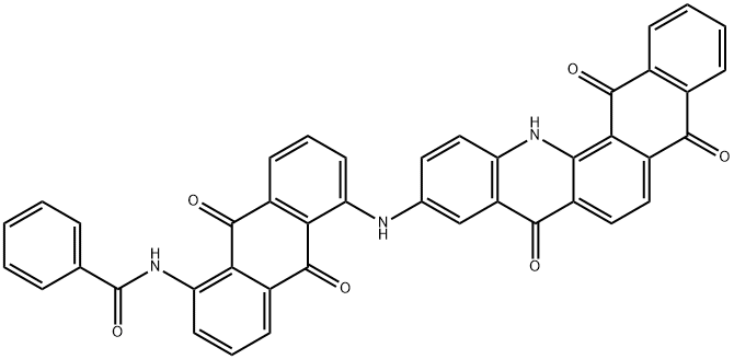 N-[9,10-dihydro-9,10-dioxo-5-[(5,8,13,14-tetrahydro-5,8,14-trioxonaphth[2,3-c]acridin-10-yl)amino]-1-anthryl]benzamide Structure