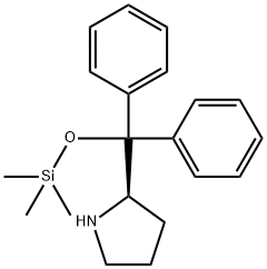 (R)-(+)-α,α-ジフェニル-2-ピロリジンメタノールトリメチルシリルエーテル 化学構造式