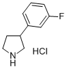 Pyrrolidine, 3-(3-fluorophenyl)-, hydrochloride (1:1) Structure