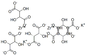 [R-(R*,R*)]-tartaric acid, potassium zirconium salt Structure