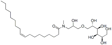 1-O-[2-hydroxy-3-[methyloleoylamino]propyl]-D-glucitol Struktur