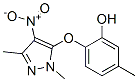 Phenol,  2-[(1,3-dimethyl-4-nitro-1H-pyrazol-5-yl)oxy]-5-methyl- Structure