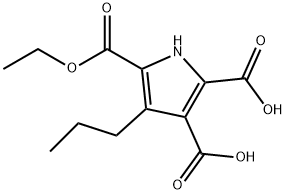 1H-Pyrrole-2,3,5-tricarboxylic  acid,  4-propyl-,  5-ethyl  ester 化学構造式