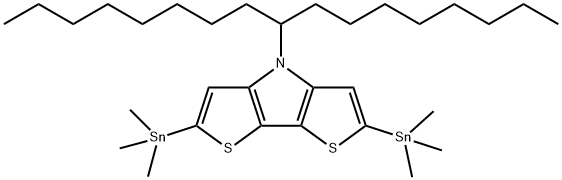 4H-Dithieno[3,2-b:2',3'-d]pyrrole, 4-(1-octylnonyl)-2,6-bis(trimethylstannyl)- Struktur