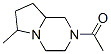 Pyrrolo[1,2-a]pyrazine, 2-acetyloctahydro-6-methyl- (7CI) 结构式