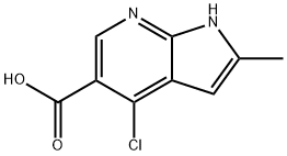 1H-Pyrrolo[2,3-b]pyridine-5-carboxylic acid, 4-chloro-2-Methyl-,944123-14-2,结构式