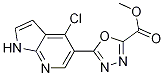 1,3,4-Oxadiazole-2-carboxylic acid, 5-(4-chloro-1H-pyrrolo[2,3-b]pyridin-5-yl)-, Methyl ester|