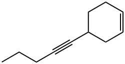 Cyclohexene, 4-(1-pentynyl)- (9CI) 化学構造式