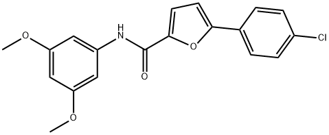 5-(4-氯苯基)-N-(3,5-二甲氧基苯基)-2-呋喃甲酰胺, 944261-79-4, 结构式