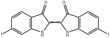 3H-Indol-3-one, 6-iodo-2-(6-iodo-1,3-dihydro-3-oxo-2H-indol-2-ylidene)-1,2-dihydro- Struktur
