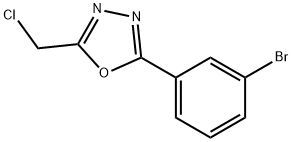 2-(3-ブロモフェニル)-5-(クロロメチル)-1,3,4-オキサジアゾール 化学構造式