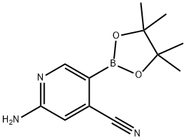 2-aMino-5-(4,4,5,5-tetraMethyl-1,3,2-dioxaborolan-2-yl)isonicotinonitrile Structure