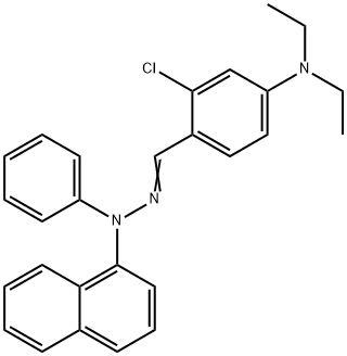 2-chloro-4-(diethylamino)benzaldehyde 1-naphthylphenylhydrazone 结构式