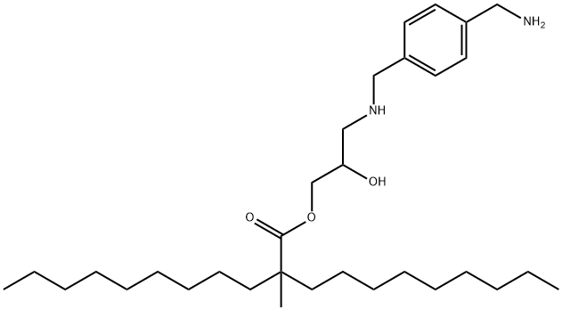 3-[[[4-(aminomethyl)phenyl]methyl]amino]-2-hydroxypropyl 2-methyl-2-nonylundecanoate,94442-09-8,结构式