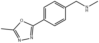 N-メチル-4-(5-メチル-1,3,4-オキサジアゾール-2-イル)ベンジルアミン 化学構造式