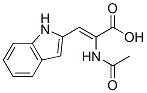 2-Propenoic  acid,  2-(acetylamino)-3-(1H-indol-2-yl)- 结构式