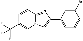 2-(3-溴苯基)-6-(三氟甲基)咪唑并[1,2-A]吡啶 结构式