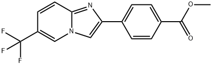 4-(6-Trifluoromethyl-imidazo[1,2-a]
pyridin-2-yl)-benzoic acid methyl ester 化学構造式