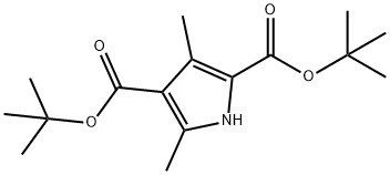 Di-(tert-butyl) 3,5-dimethyl-1H-pyrrole-2,4-dicarboxylate 化学構造式