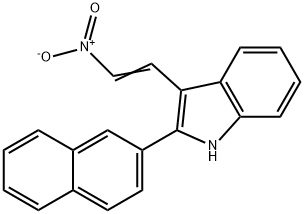 (E)-2-(萘-2-基)-3-(2-硝基乙烯基)-1H-吲哚,94464-02-5,结构式