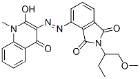 1H-Isoindole-1,3(2H)-dione,  4-[2-(1,4-dihydro-2-hydroxy-1-methyl-4-oxo-3-quinolinyl)diazenyl]-2-[1-(methoxymethyl)propyl]- Struktur