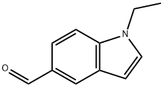 1-エチル-1H-インドール-5-カルブアルデヒド 化学構造式