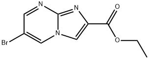 6-ブロモイミダゾ[1,2-A]ピリミジン-2-カルボン酸エチル 化学構造式