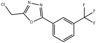 2-(chloromethyl)-5-[3-(trifluoromethyl)phenyl]-1,3,4-oxadiazole Struktur
