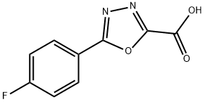 5-(4-FLUOROPHENYL)-1,3,4-OXADIAZOLE-2-CARBOXYLIC ACID 化学構造式