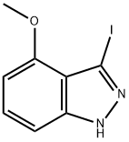 1H-Indazole, 3-iodo-4-Methoxy- 化学構造式
