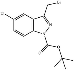 3-(溴甲基)-5-氯-1H-吲唑-1-羧酸叔丁酯, 944899-43-8, 结构式