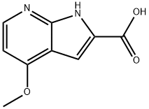 1H-Pyrrolo[2,3-b]pyridine-2-carboxylic acid, 4-Methoxy- Struktur