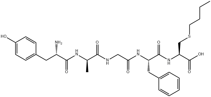 tyrosyl-alanylglycyl-phenylalanyl-cysteine S-butyl ester 化学構造式