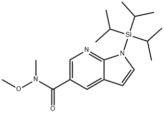 1-TRIISOPROPYLSILANYL-1H-PYRROLO[2,3-B]PYRIDINE-5-CARBOXYLICACIDMETHOXY-METHYL-AMIDE