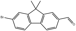 7-Bromo-9,9-dimethyl-9h-fluorene-2-carboxaldehyde Struktur