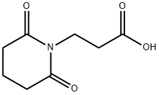 3-(2,6-Dioxo-piperidin-1-yl)-propionic acid 化学構造式