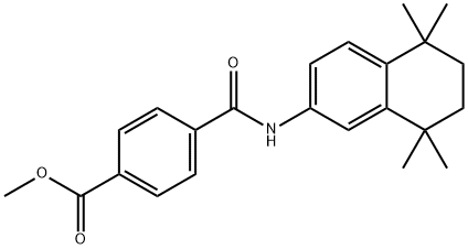 Methyl 4-((5,5,8,8-tetramethyl-5,6,7,8-tetrahydronaphthalen-2-yl)carbamoyl)benzoate 化学構造式